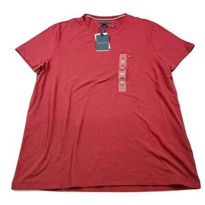 Tommy Hilfiger Slim-Fit T-Shirt Mens 2XL Rouge Red Stretch Cotton NEW‎